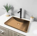 Раковина встраиваемая сверху ABBER Wasser Kreis AF2404MRG розовое золото матовое AF2404MRG