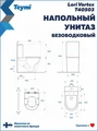 Унитаз напольный торнадо безободковый с быстросъемным сиденьем микролифт Teymi Lori Vortex T40503 T40503