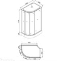 CS-1200-25ТМ/М R Душевая кабина 1200x800x2150 с рисунком "мозайка"поддон 25 см (3 места) CS-1200-25ТМ/М R
