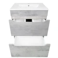 Комплект Тумба Loranto Florena 60 600х470х810 напольная, с раковиной Azario Leon, светлый бетон (CS00086990) CS00086990