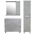 Комплект Тумба Loranto Florena 60 600х470х810 напольная, с раковиной Azario Leon, светлый бетон (CS00086990) CS00086990
