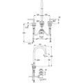 KLUDI-NOVA FONTE Puristic/КЛУДИ-НОВА ФОНТЕ Пуристик Смеситель для умывальника на 3 отверстия Черный 201433915