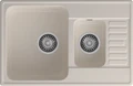 GranFest QUARZ (ECO-21К) Мойка 1.5-чаш+кр. 740*480 (белый) 21К белый