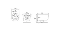 PINTO RIMLESS Безободковый подвесной унитаз, EWC700-126W, Белый, Санфарфор EWC700-126W