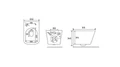 ALVA RIMLESS Безободковый подвесной унитаз, EWC700-114W, Белый, Санфарфор EWC700-114W