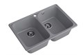 GranFest QUARZ (ECO-15) Мойка 2 чаши 740*480 (темно-серый) 15 темно-серый