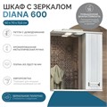 Шкаф навесной с зеркалом Диана 600 (правый) со спотом z.DIA.60.R.El