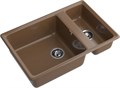 GRANFEST Мойка композит LEVEL , GF-LV-760K , 1,5-чаши 760*500, терракот LV-760K терракот