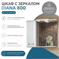 Шкаф навесной с зеркалом Диана 800 (левый) со спотом z.DIA.80.L.El