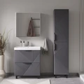 Тумба Geometry 70, напольная, 2ящ., графит (под раковину 9696-70), VOLNA tnGEOMETRY70.2Y-07