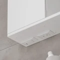 Зеркало-шкаф Lake 80, с LED подсветкой, левый, белый, VOLNA zsLAKE80.L-01