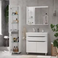 Зеркало-шкаф Lake 80, с LED подсветкой, левый, белый, VOLNA zsLAKE80.L-01
