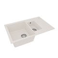 Кухонная мойка Lemark RAMZA 760 врезная прямоугольная с доп.чашей и крылом из кварцгранита, Жасмин 9910040
