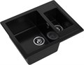 GRANFEST Мойка композит QUADRO GF-Q--610K 1.5-чаши. 610*500мм черный арт.GF- Q-610K черный