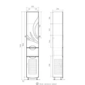 Пенал Adel 35, напольный, с корзиной, белый, VOLNA pnADEL35.KZ-01