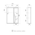 Зеркало-шкаф Adel 50, подвесной, правый, белый, VOLNA zsADEL50.R-01