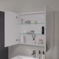 Шкаф зеркальный Geometry 80, подвесной, белый, VOLNA szGEOMETRY80