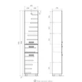Пенал Джоли/Joli 40, напольный, белый, VOLNA pnJOLI40-01