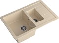 GRANFEST Мойка композит QUADRO GF-Q--775KL 1.5-чаш+крыло 775*500мм, кашемир Q-775KL кашемир