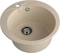 GRANFEST Мойка композит RONDO GF-R--480, 1-чаша D=475 мм кашемир арт.GF- R-480 кашемир