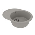 Кухонная мойка Lemark LACHA 620 врезная овальная с крылом из кварцгранита, Грей 9910051