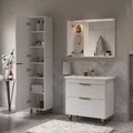 Зеркало-шкаф  LottyGold 80, подвесной, левый, белый, VOLNA zsLOTTYGD80.L-04
