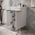 Тумба LottyGold 50, напольная, 2 дв., белая (под раковину Фостер 50), VOLNA tnLOTTYGD50.2D-04