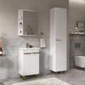 Тумба LottyGold 50, напольная, 2 дв., белая (под раковину Фостер 50), VOLNA tnLOTTYGD50.2D-04