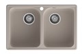 GranFest QUARZ (ECO-15) Мойка 2 чаши 740*480 (песок) 15 песочный - фото 43916