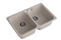 GranFest QUARZ (ECO-15) Мойка 2 чаши 740*480 (песок) 15 песочный