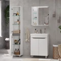 Зеркало-шкаф Lake 60, с LED подсветкой, левый, белый, VOLNA zsLAKE60.L-01