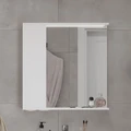 Зеркало-шкаф Lake 70, с LED подсветкой, левый, белый, VOLNA zsLAKE70.L-01