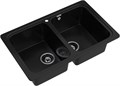 GRANFEST Мойка композит STANDART GF-S--780K 2 чаши 780*510 мм черный арт.GF- S-780K черный