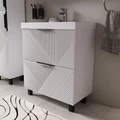 Тумба Geometry 70, напольная, 2ящ., белая (под раковину 9696-70), VOLNA tnGEOMETRY70.2Y-01
