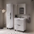 Тумба Geometry 70, напольная, 2ящ., белая (под раковину 9696-70), VOLNA tnGEOMETRY70.2Y-01