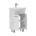 Тумба Joli 50, напольная, 2 дв., белая (под раковину Ладога 50), VOLNA tnJoli50.2D-01