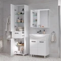 Зеркало-шкаф Joli 60, с LED подсветкой, левый, белый, VOLNA zsJOLI60.L-01