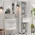 Зеркало-шкаф Joli 60, с LED подсветкой, правый, белый, VOLNA zsJOLI60.R-01