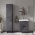 Тумба Geometry 60, напольная, 2ящ., графит (под раковину 9696-60), VOLNA tnGEOMETRY60.2Y-07