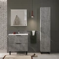 Тумба Twing 80, напольная, 2 ящ., бетон (под раковину Фостер 80), VOLNA tnTWG80.2Y-02