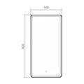 Зеркало с подсветкой EQUIL STOUNE 500х900 мм, черный (zkSTOUNE50-15) zkSTOUNE50-15