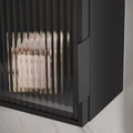 Шкаф EQUIL Stoune 25.1D со стеклом узкий универсальный, дуб черный (sSTOUNE25.1D.R/L-35) sSTOUNE25.1D.R/L-35