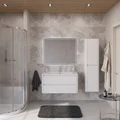 Тумба с раковиной подвесная CEZARES РЕЛАКС (RELAX) 100 Bianco Lucido, раковина белая RELAX-1000-2C-SO-BL;CZR-1000/480-LV-MR-NV
