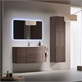 Тумба со стеклянной раковиной подвесная CEZARES ЭДЕМ (EDEN) 121 Rovere scuro Soft, раковина белая 54408;82368