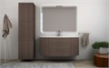 Тумба со стеклянной раковиной подвесная CEZARES ЭДЕМ (EDEN) 121 Rovere scuro Soft, раковина белая 54408;82368