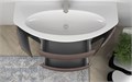 Тумба со стеклянной раковиной подвесная CEZARES ЭДЕМ (EDEN) 121 Rovere scuro Soft, раковина белая 54408;82368
