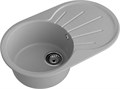 GRANFEST Мойка композит RONDO GF-R--750L чаша с крылом 750*460мм  серый арт.GF- R-750L серый
