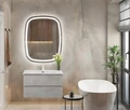 Тумба с раковиной подвесная CEZARES МОЛЬВЕНО (MOLVENO) 90 Beton, раковина белая CZR-8099-90/50 MOLVENO-90-2C-SO-BET;CZR-8099-90/50