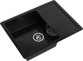 GRANFEST Мойка композит QUADRO GF-Q--650L чаша с крылом 650*500мм черный арт.GF- Q-650L черный