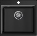 GRANFEST Мойка композит LEVEL, GF-LV-510, чаша 510*500, черный LV-510 черный - фото 44170